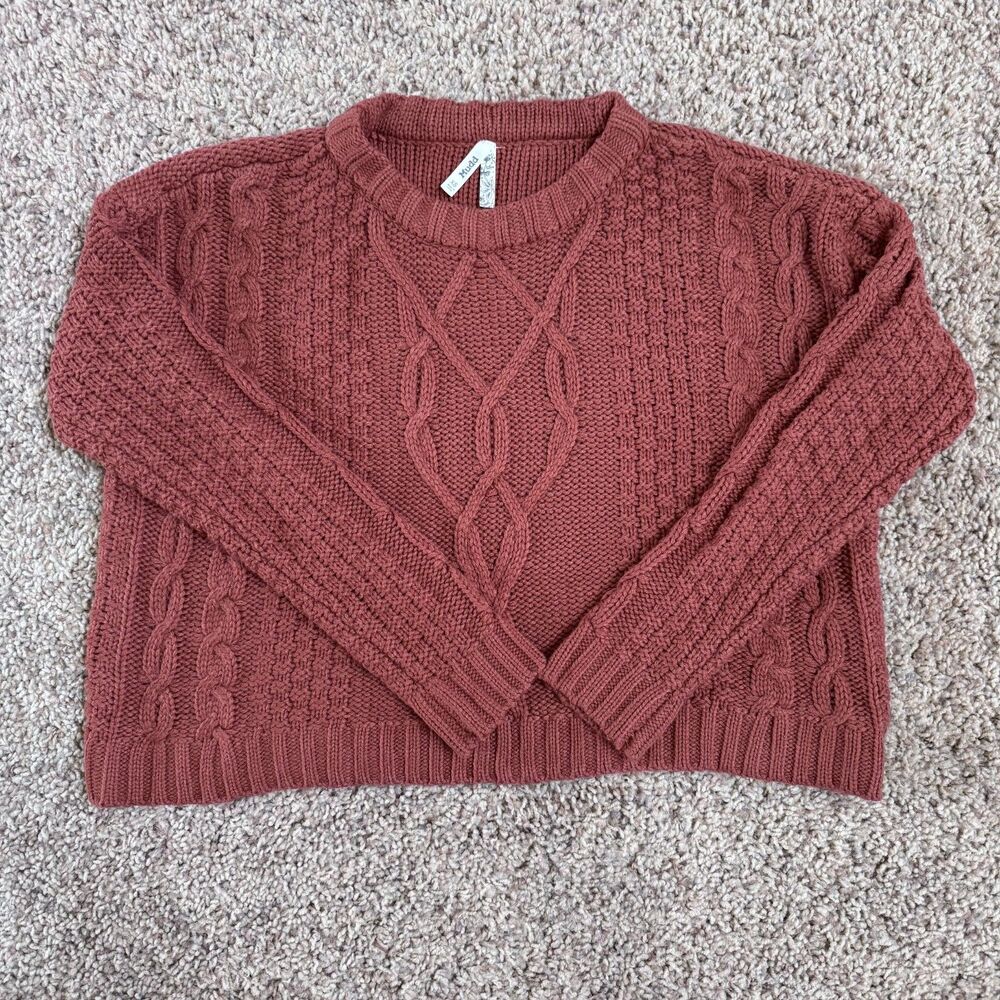 mudd women size XS sweater rust cinnamon